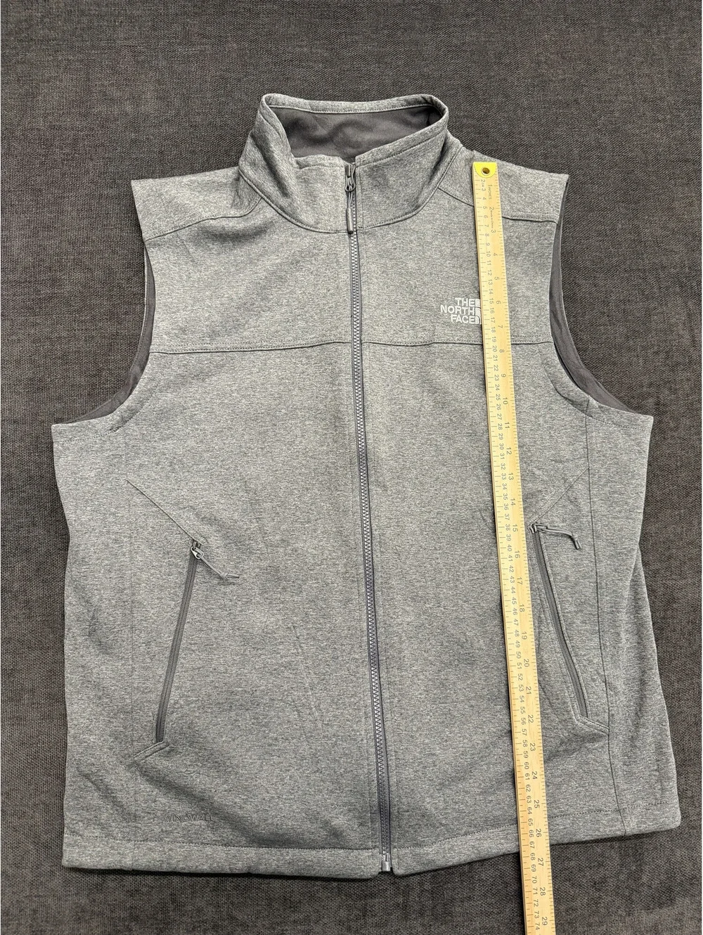 The North Face Men's Grey Sleeveless Fleece Vest Large